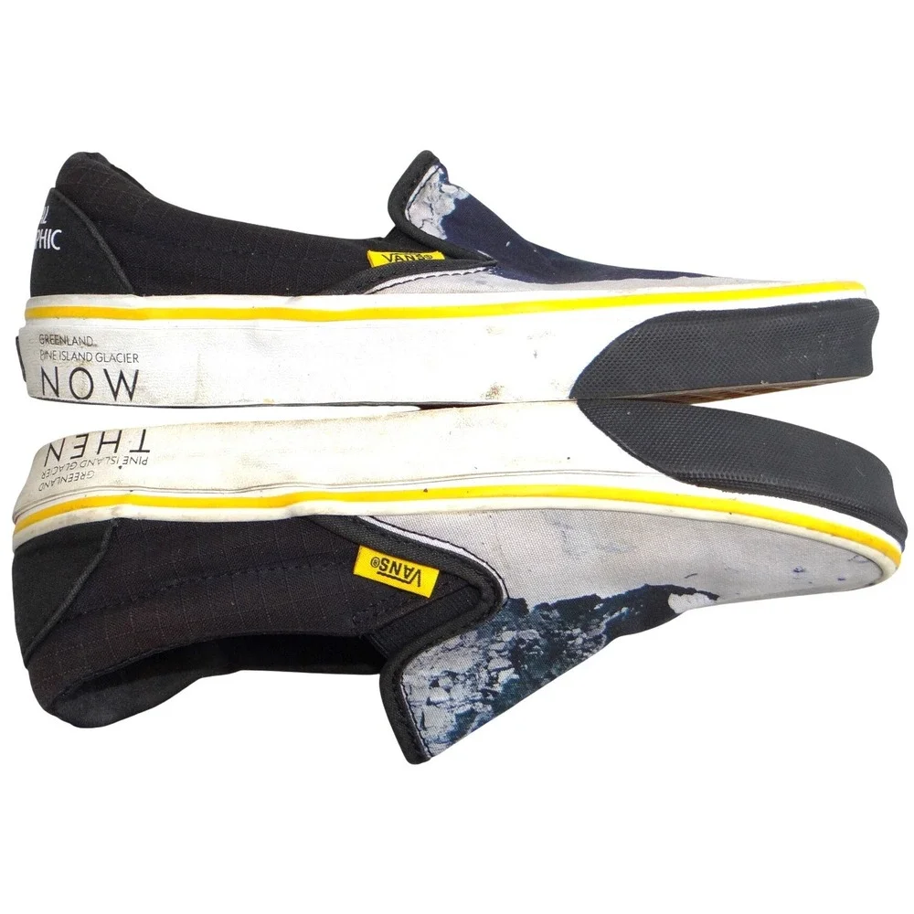 Vans‎ x National Geographic Slip-On Greenland Glacier Shoes Mens 6 Womens 7.5